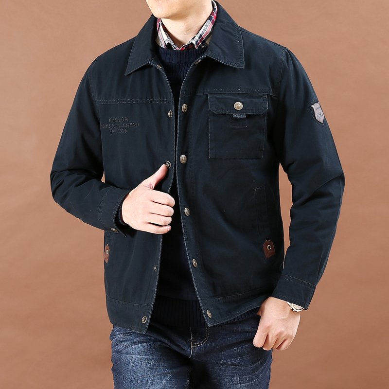 ANSZKTN cotton washed cargo plus size 6XL jacket for men