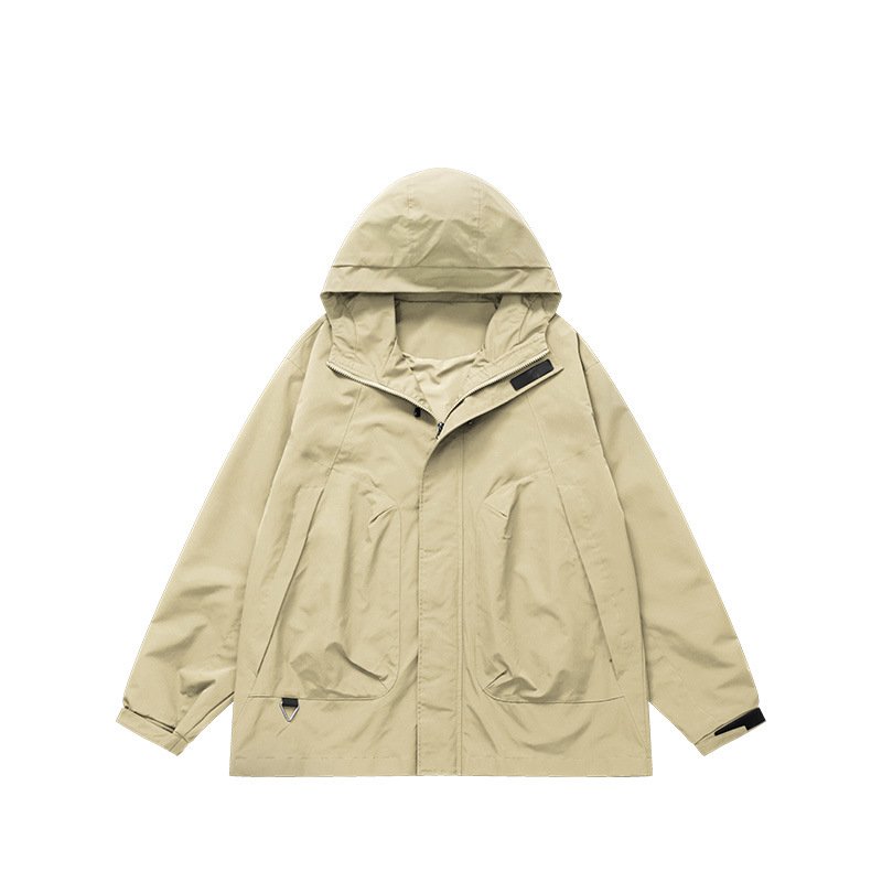 2023 Unisex Hooded Jacket XL Size 5 Colors Waterproof Rain Zip-Up for Men Women for Hiking and Fishing Outdoors