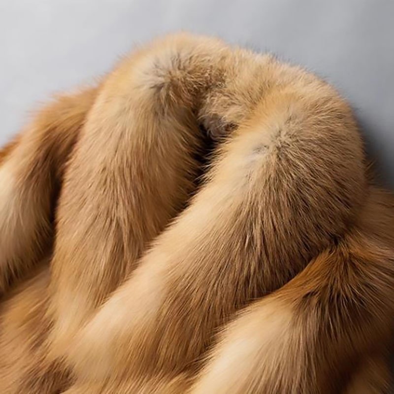 Men's Fox Fur Jacket with sheepskin