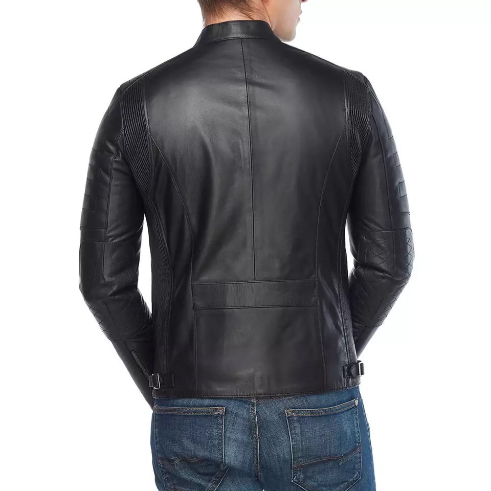 Top Trending products 2023 Men clothing fashion leather Biker Jacket High Quality With customized logo And Designs winter jacket