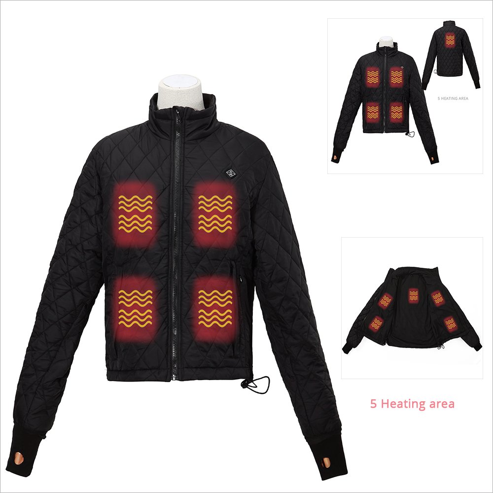 Best Winter Waterproof Electric Motorcycle Heated Jacket Battery Powered Casual 5V 7.4V 12V Stand Men Zipper Jacket Fashionable