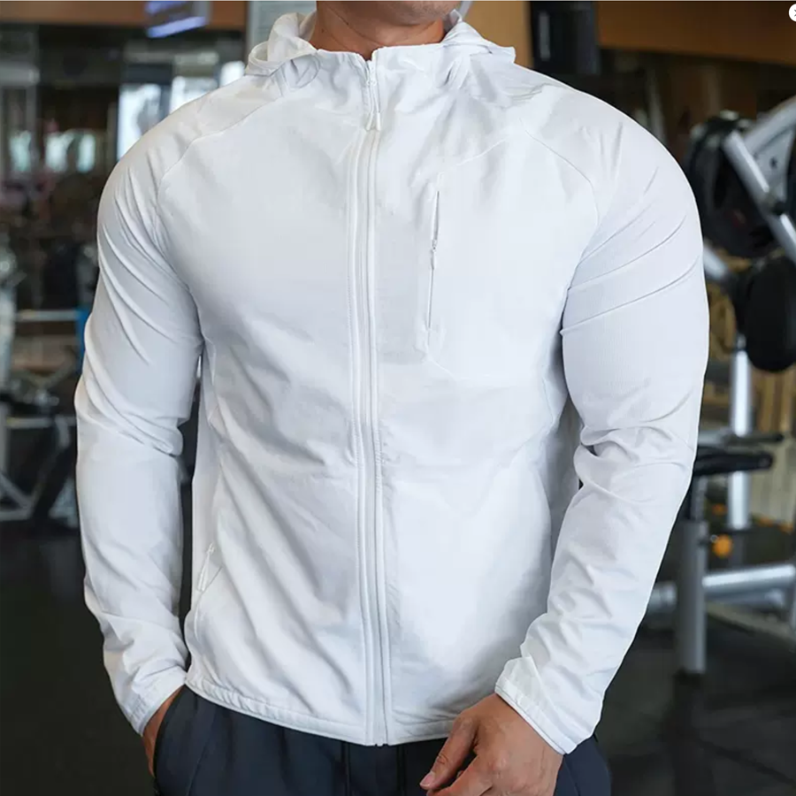 Sportswear Mens Jackets Custom Logo Athletic Fitness Jogging Breathable Quick Dry Sport Jacket Men Windbreaker Jacket