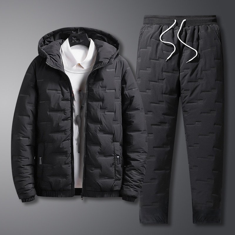 Wholesale Streetwear High Quality Custom Logo Plain Plus Size Casual Winter Tooling Padded Jacket 2 Piece Puffer Men'S Jackets
