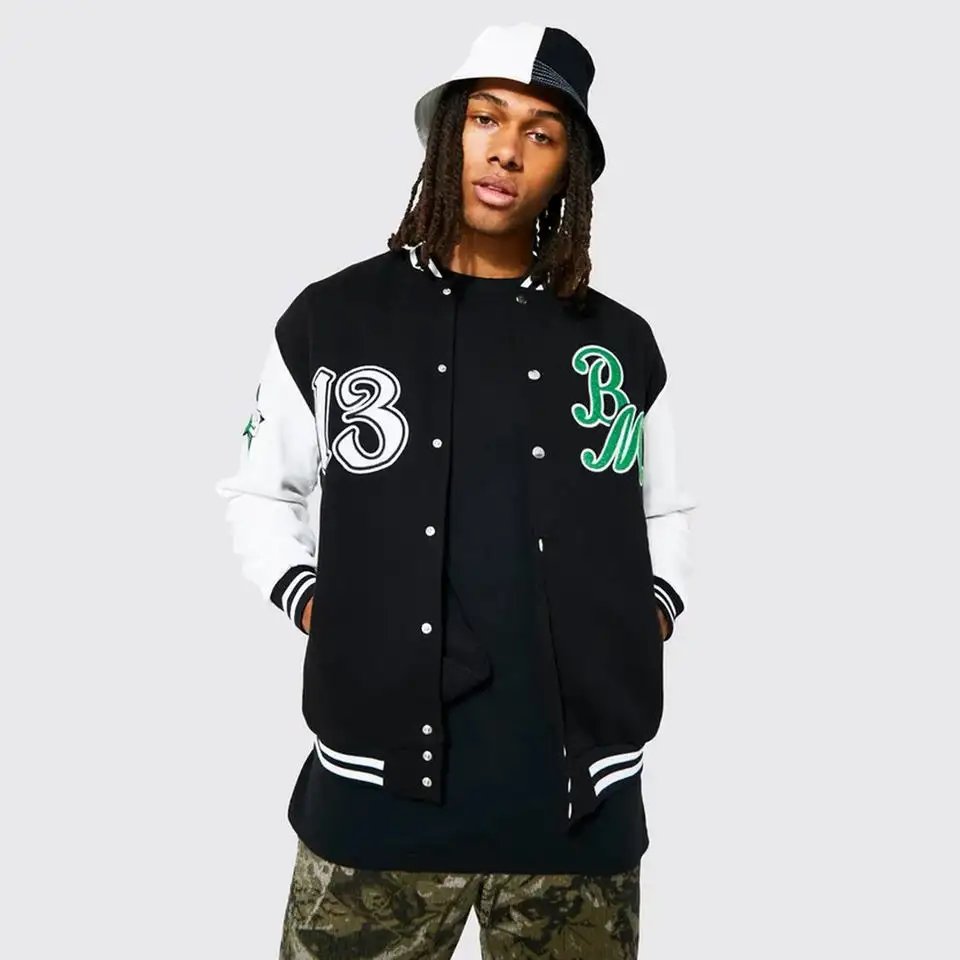 2023 New Sleeve Baseball Letterman Jacket For Men Wholesale Blank Jackets Men's Customized
