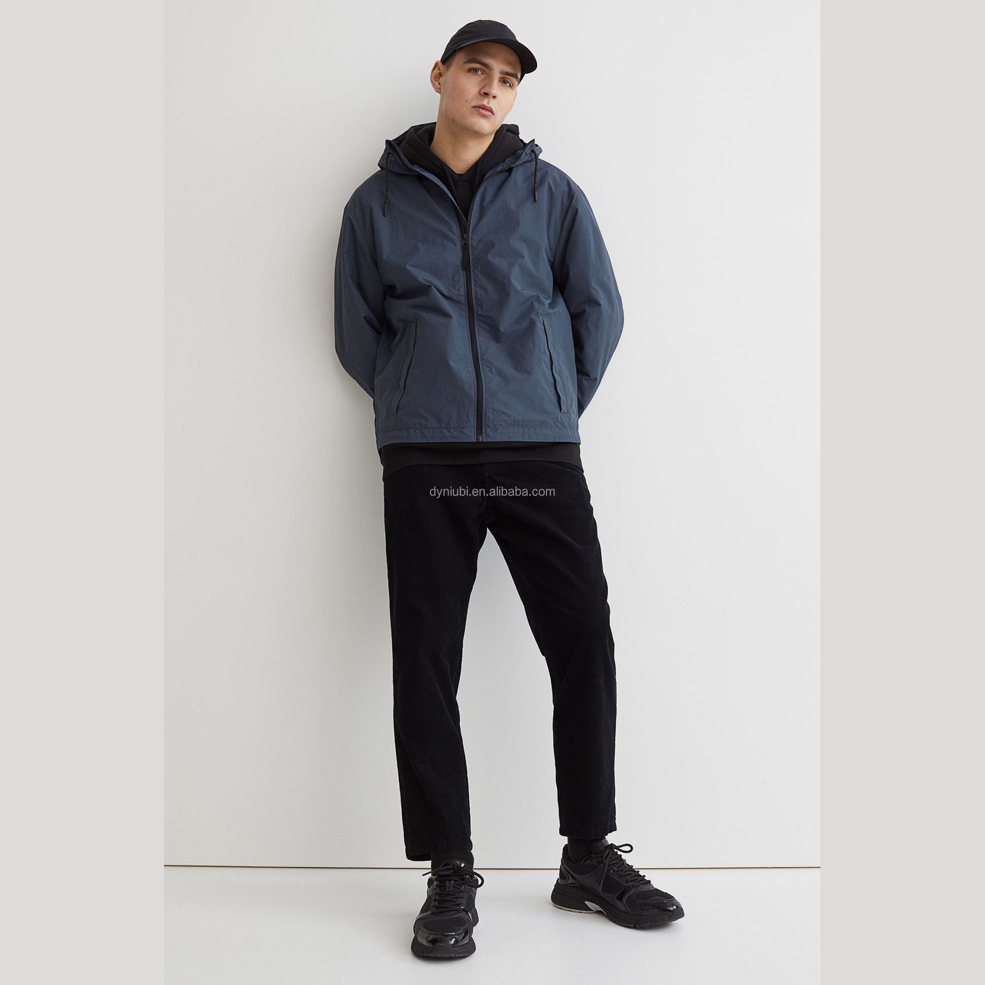 Men's Nylon Polyester Windbreaker Jackets Custom Windbreaker Jackets Nylon Waterproof Men's Jackets