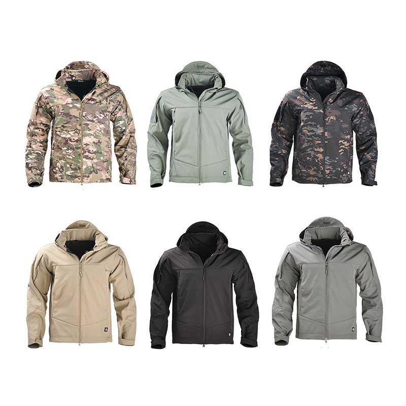 SIVI Lightweight Camouflage Training Soft Shell Outdoor Hunting Clothes Tactical Jacket Mountaineering Jacket for Men