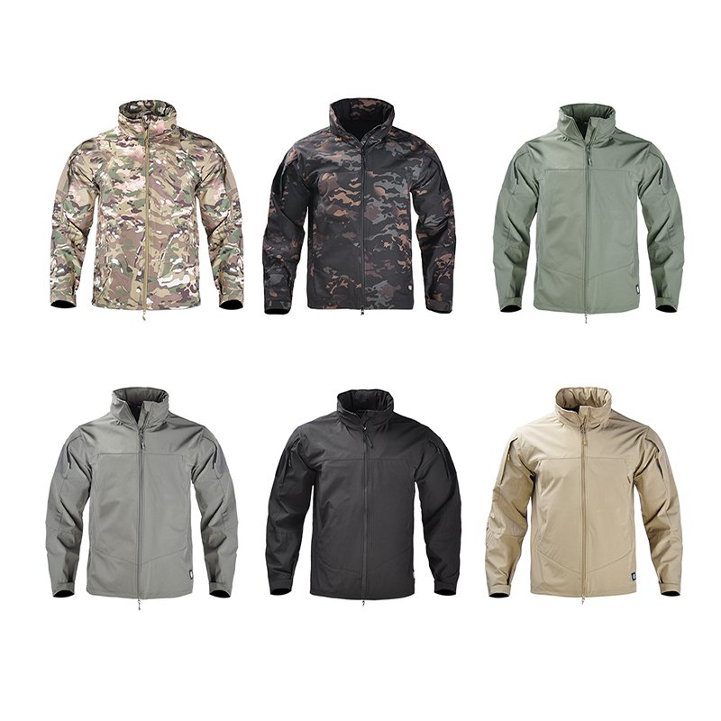 SIVI Lightweight Camouflage Training Soft Shell Outdoor Hunting Clothes Tactical Jacket Mountaineering Jacket for Men