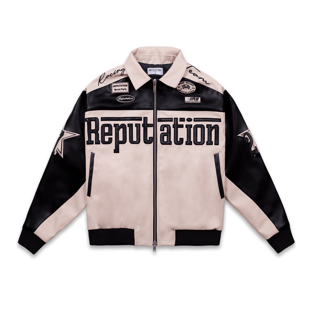 Custom Fashion Men's Winter Full zipper Embroidery Cropped leather Stand Neck Flight Jacket