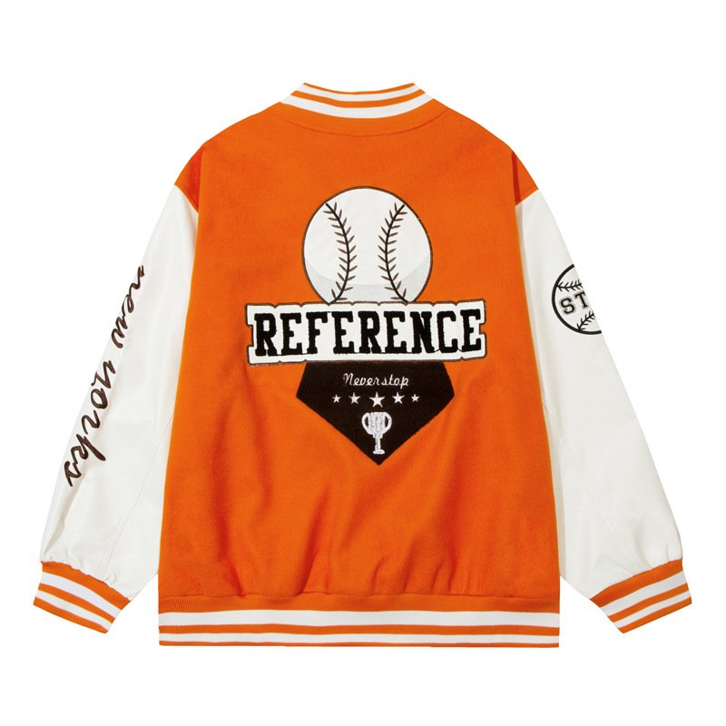 OEM Custom autumn chenille embroidery leather sleeves bomber baseball varsity men's jackets