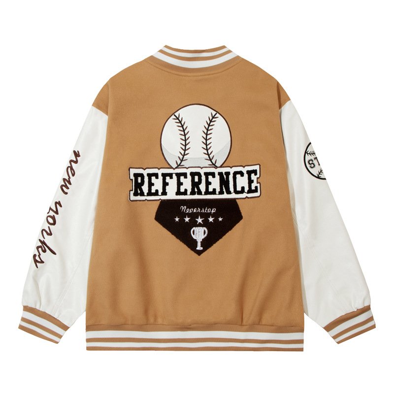 OEM Custom autumn chenille embroidery leather sleeves bomber baseball varsity men's jackets