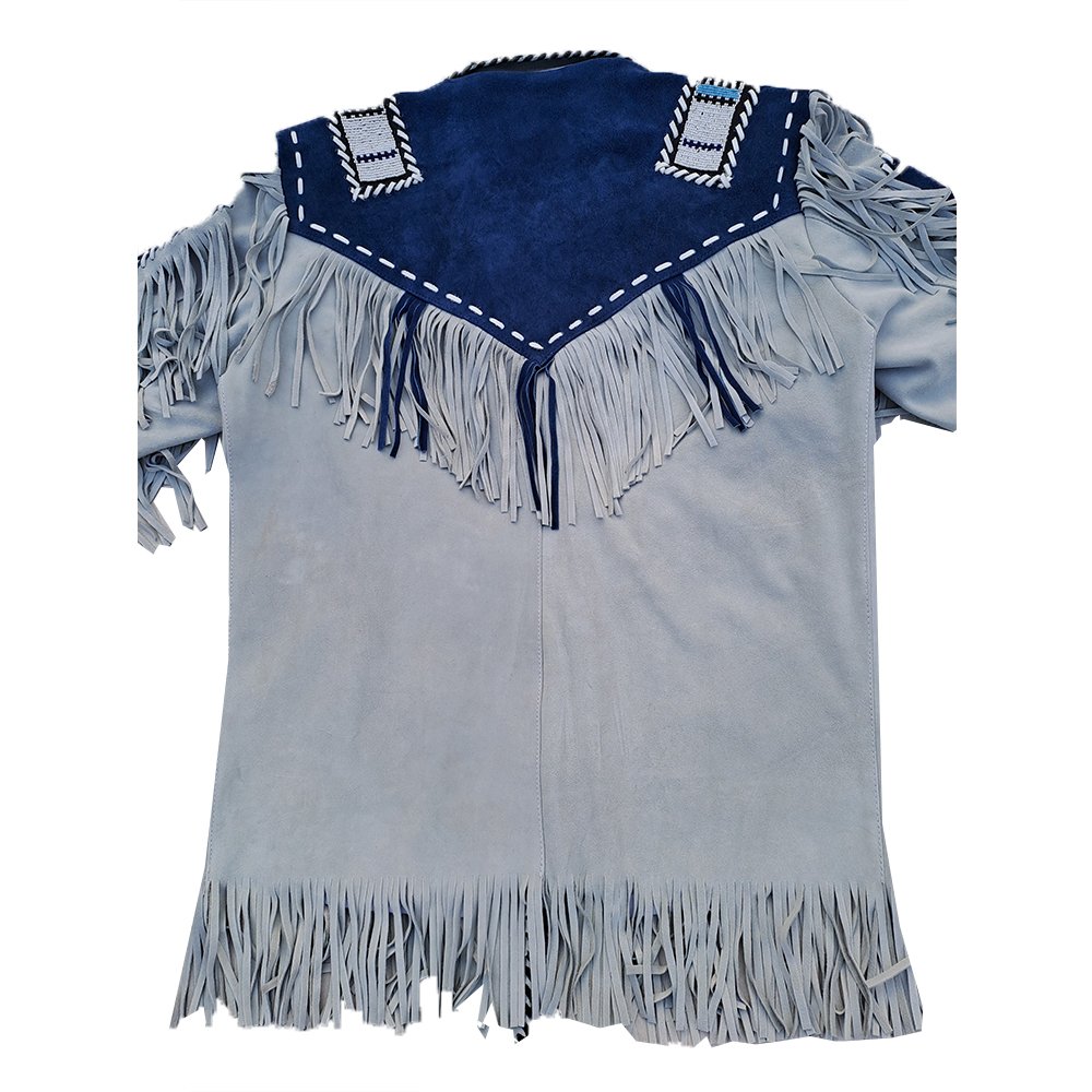 Amerian Eagle Style Western Style Cowboy Style Black Suede Leather Fringe Jacket Western Wear Custom Cowboy Jacket