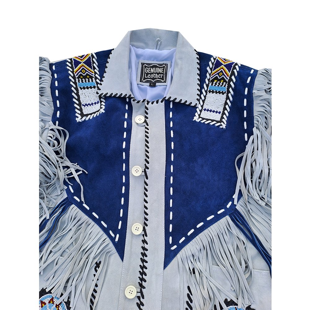 Amerian Eagle Style Western Style Cowboy Style Black Suede Leather Fringe Jacket Western Wear Custom Cowboy Jacket