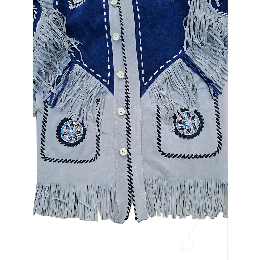 Amerian Eagle Style Western Style Cowboy Style Black Suede Leather Fringe Jacket Western Wear Custom Cowboy Jacket