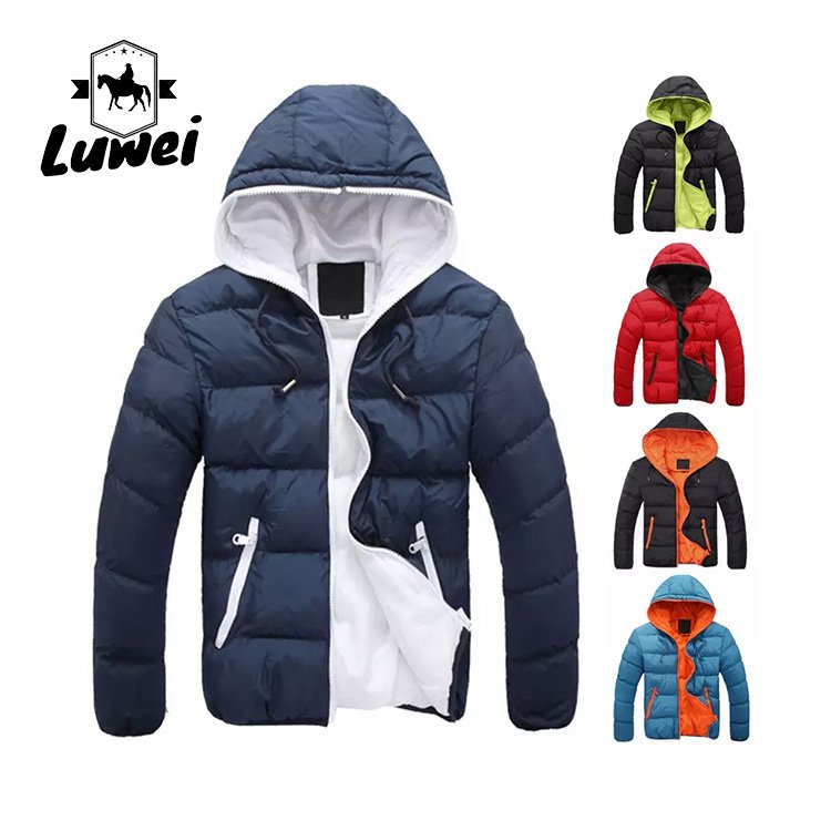 Bomber Jaket Chaquetas Bubble Blusao Long Sleeve Full Zipper Utility Cotton-padded Coat Thicken Hooded Jacket