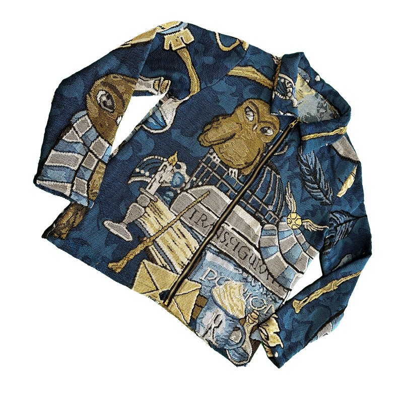 2022 Spring Fashion Outdoor Custom Woven Tapestry Jackets Plus Size men's Motorcycle Clothing Jacket