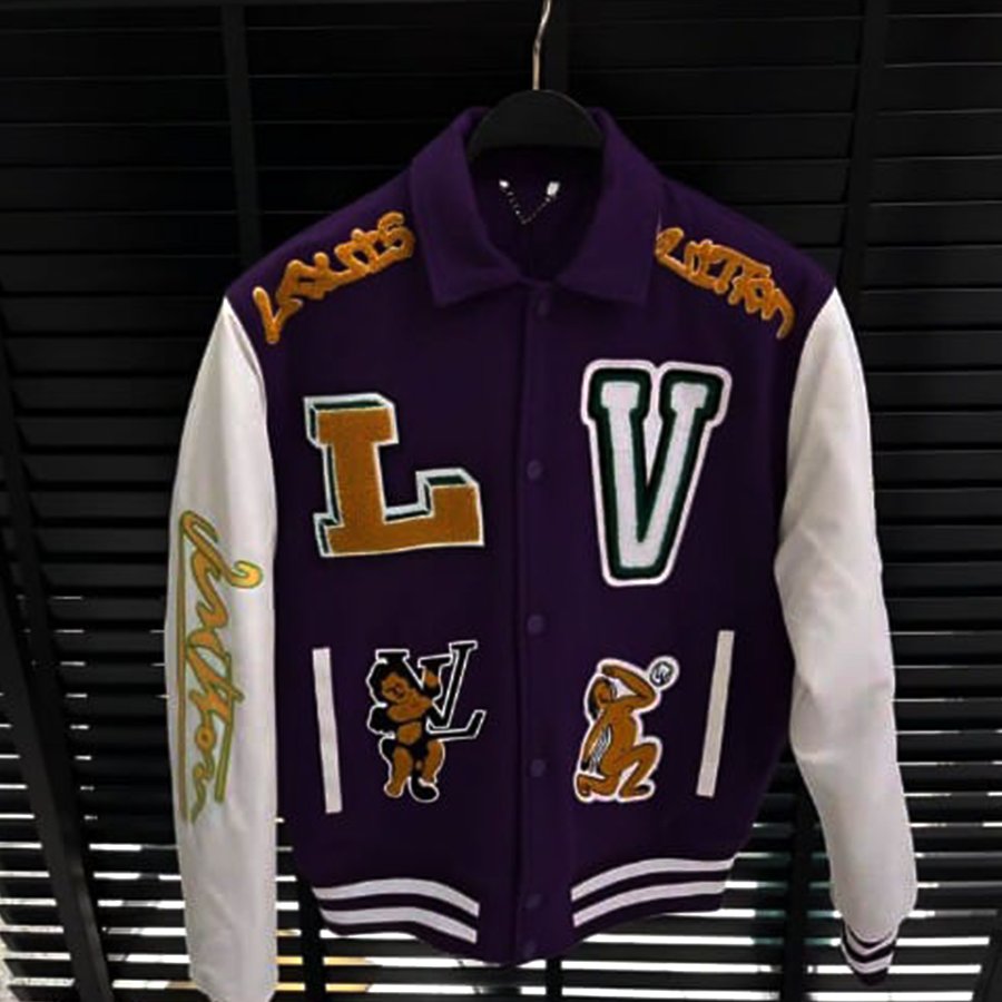 OEM custom chenille embroidery wool sleeve vintage baseball bomber letterman varsity jacket for men''s