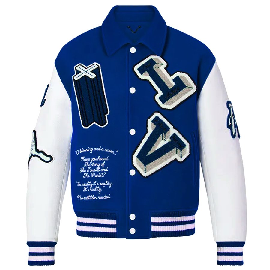 OEM custom chenille embroidery wool sleeve vintage baseball bomber letterman varsity jacket for men''s