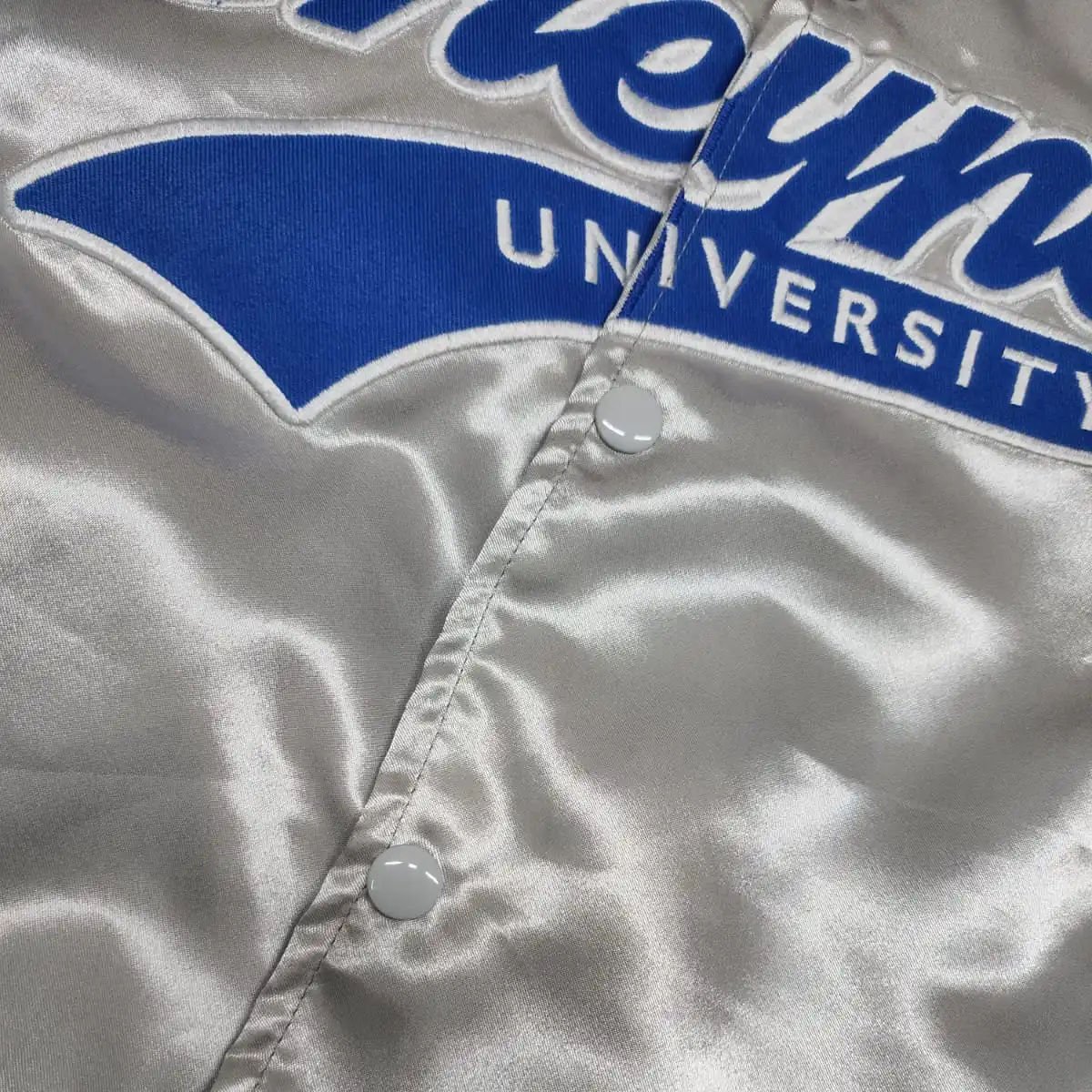 High Quality Customizable Satin Baseball Jackets Varsity Style with Hooded Collar Sublimation Technique Wholesale with Lining
