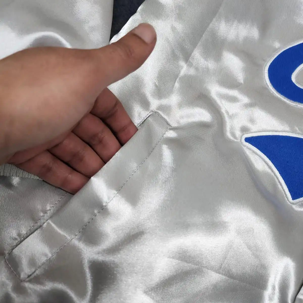 High Quality Customizable Satin Baseball Jackets Varsity Style with Hooded Collar Sublimation Technique Wholesale with Lining