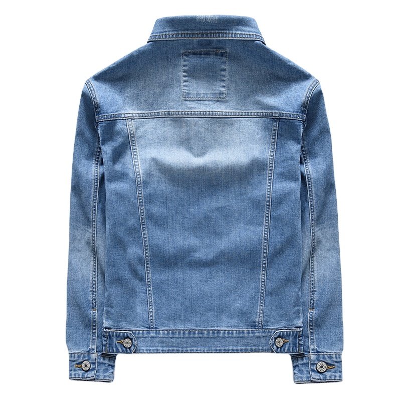 2022 New style hot sale autumn High Street Solid color comfortable men's denim jackets plus size Street style men's jackets