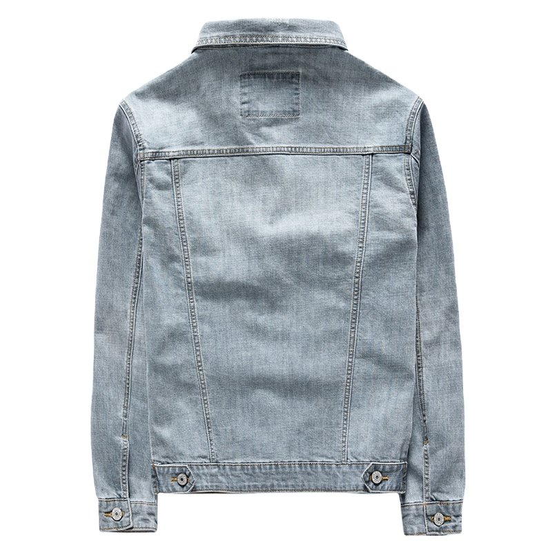 2022 New style hot sale autumn High Street Solid color comfortable men's denim jackets plus size Street style men's jackets