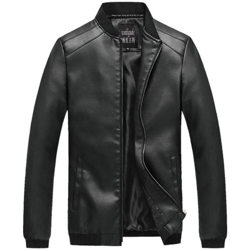Men's leather Spring and autumn trend Motorcycle PU leather Coat leather men's jackets