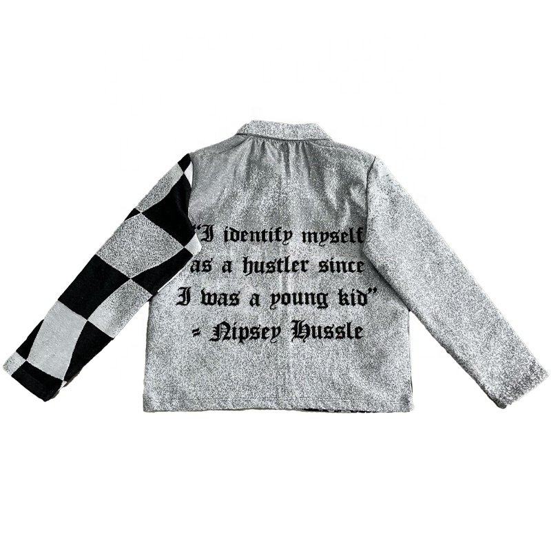 High Quality Custom Thick Jacquard Tapestry Jacket for Men Streetwear Design Hip Hop Zipper Autumn Men's Clothing OEM Service