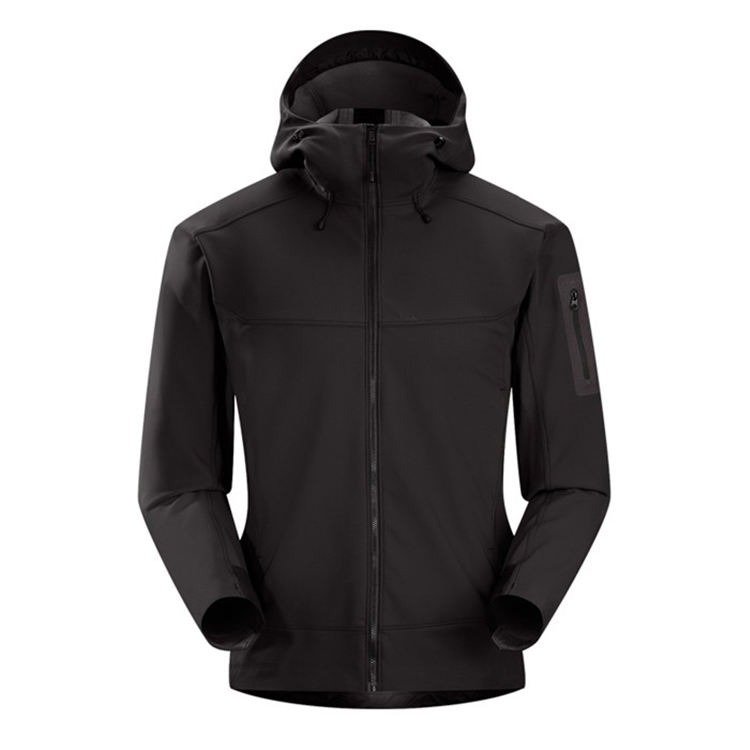 Professional Rich Customization Experience Casual Sport Style Color Block Zipper Hoodie Closure Men Softshell Jacket with Logo