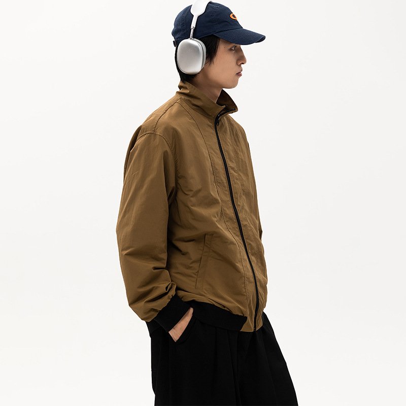Hot Selling Men's Bomber Jacket blank nylon fabric Casual Fall Winter Warm Fashion Jacket and Coats Outwear