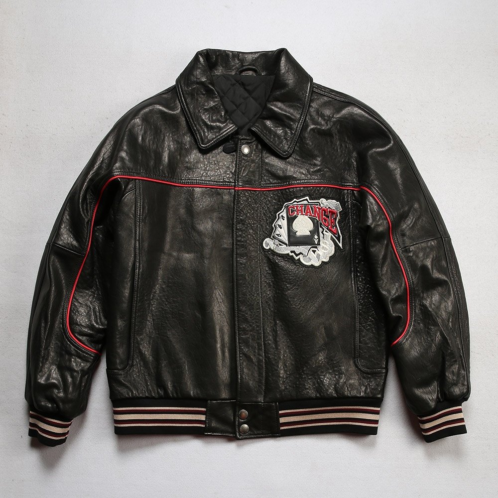 Custom winter plus size casual black Motorcycle Top quality 100% genuine leather coat men's lapel thick real lamb skin jackets