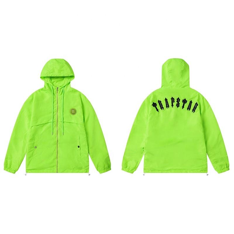 Top Quality Trapstar Jacket Sportswear Windbreaker Black Top Quality Embroidered Letters Zipper Sun Protection Men's Jacket