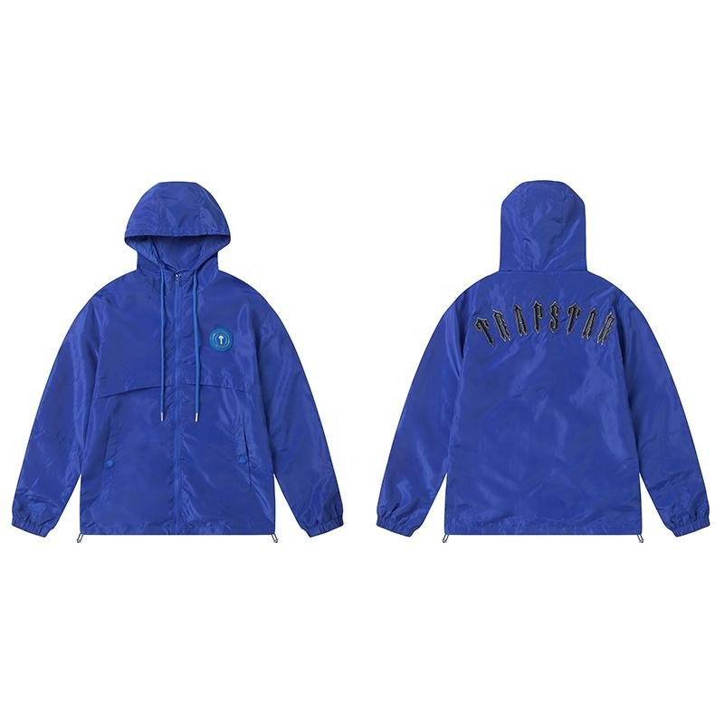 Top Quality Trapstar Jacket Sportswear Windbreaker Black Top Quality Embroidered Letters Zipper Sun Protection Men's Jacket