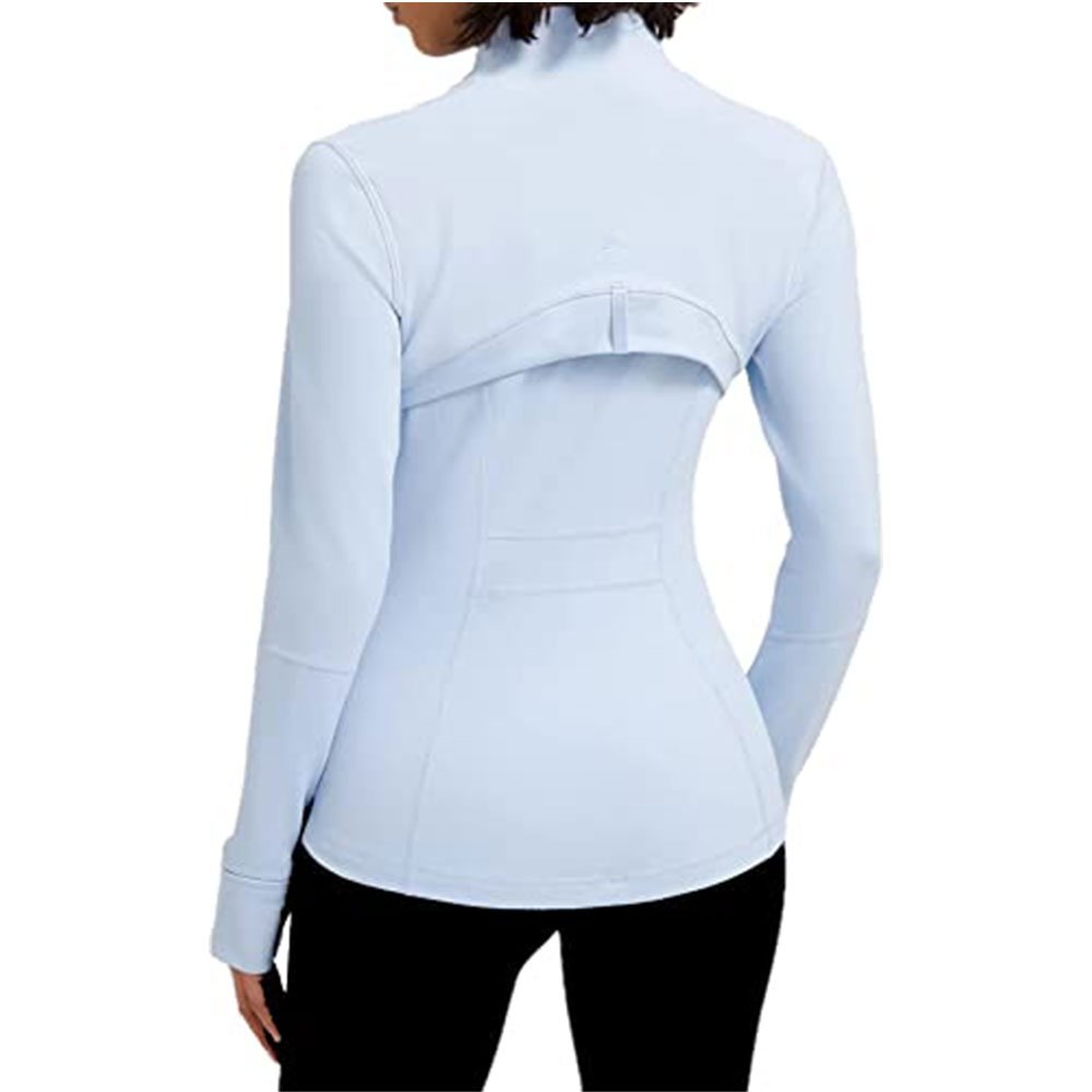 Sky Blue Color Women Athletic Jackets Full Zip Track Tops Sportswear Running Jacket in new style