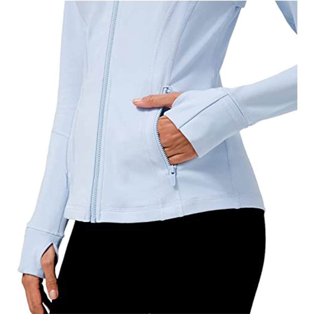 Sky Blue Color Women Athletic Jackets Full Zip Track Tops Sportswear Running Jacket in new style