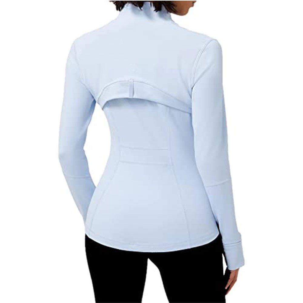 Sky Blue Color Women Athletic Jackets Full Zip Track Tops Sportswear Running Jacket in new style