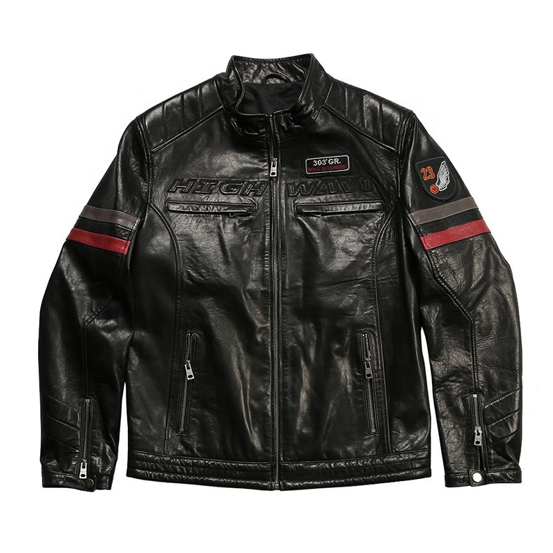 Spring autumn motorcycle real leather jacket men Young British fashion waterproof windproof large size sheepskin jackets