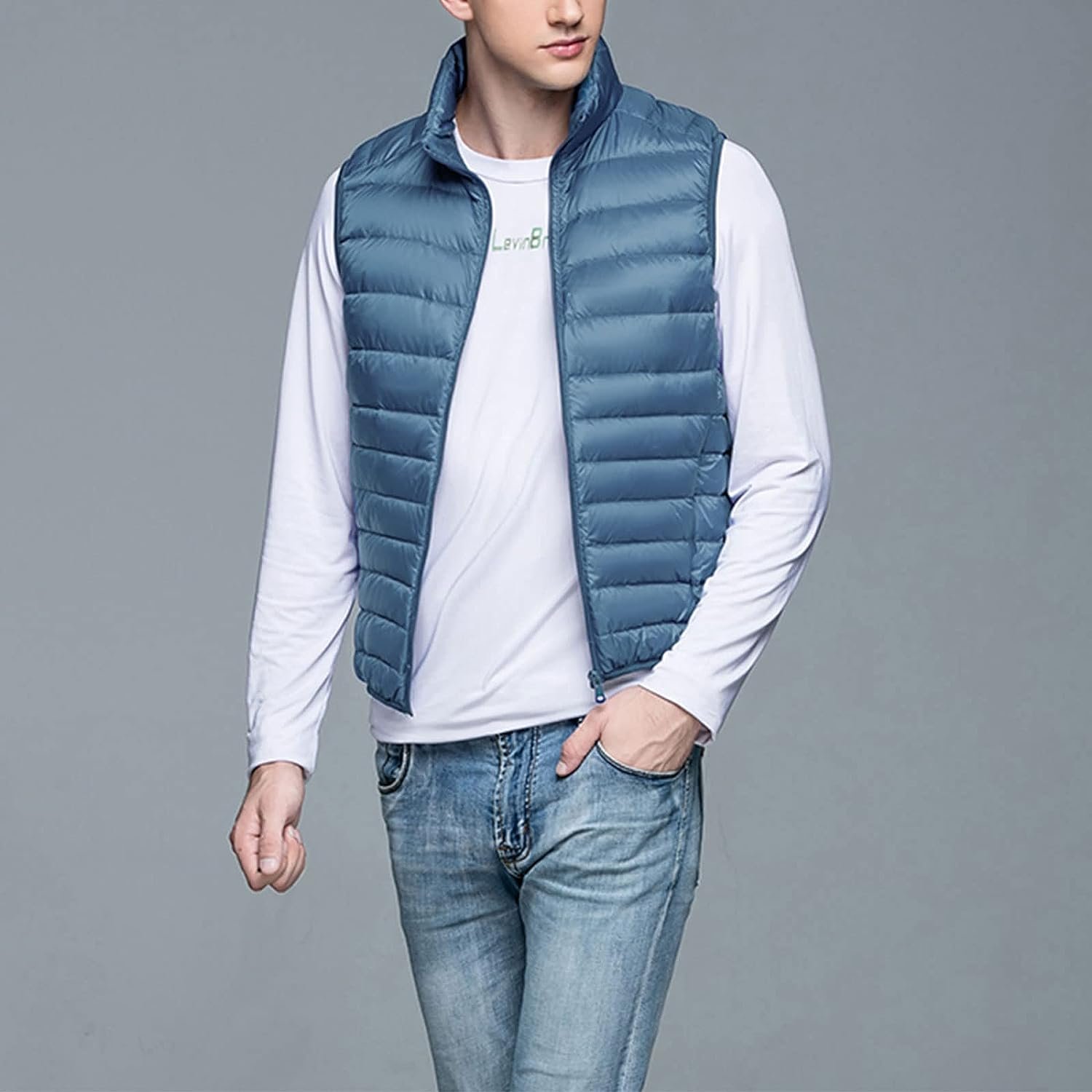 Men's XXL Breathable Leather Waistcoat Safety Vest Fishing Hiking Journalist Photography Camping Work Summer Outer Wear Logo