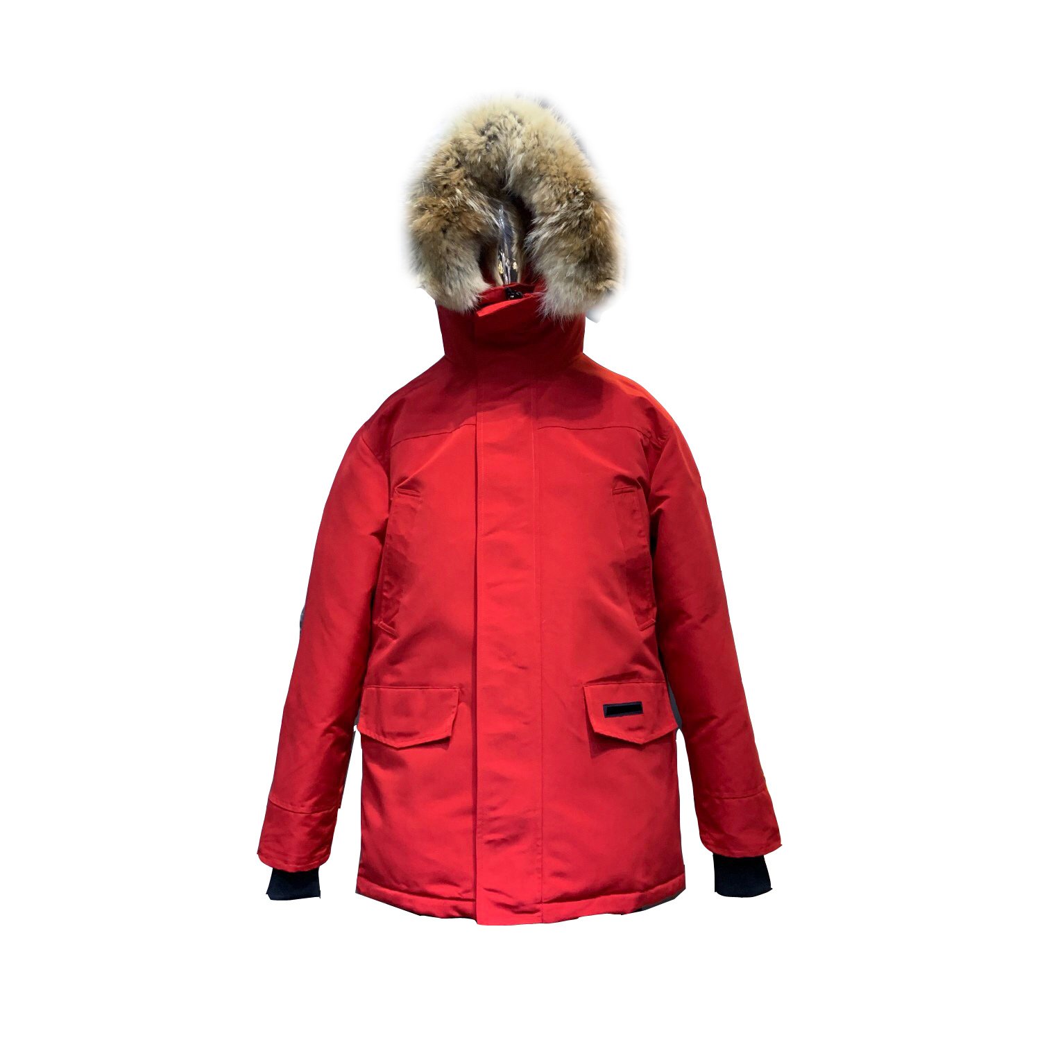 Palm Moose Men's High Quality Winter Coat Coyote Fur Trim Hooded Down Jacket