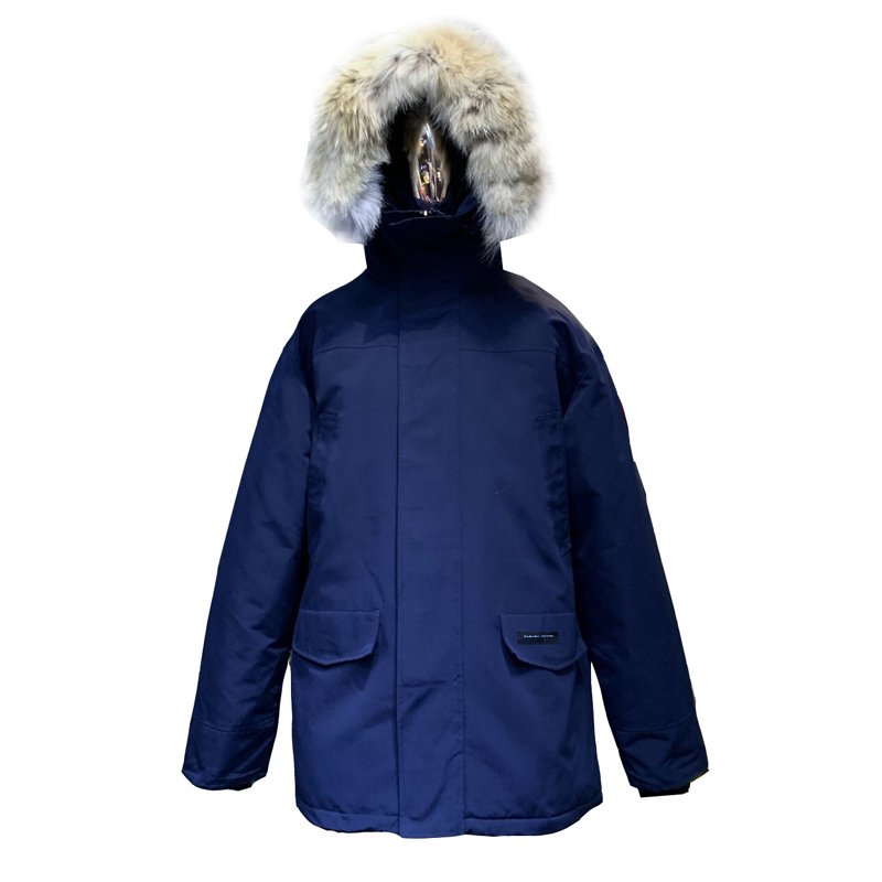 Palm Moose Men's High Quality Winter Coat Coyote Fur Trim Hooded Down Jacket