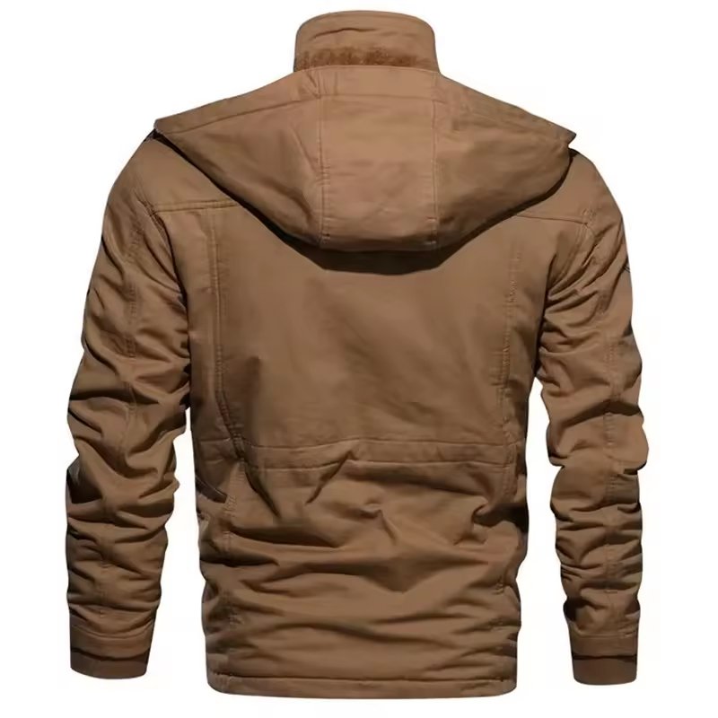 customized Winter Men's Slim Casual New Windbreaker Jacket Casual Jacket Plus Cotton Jacket Men's