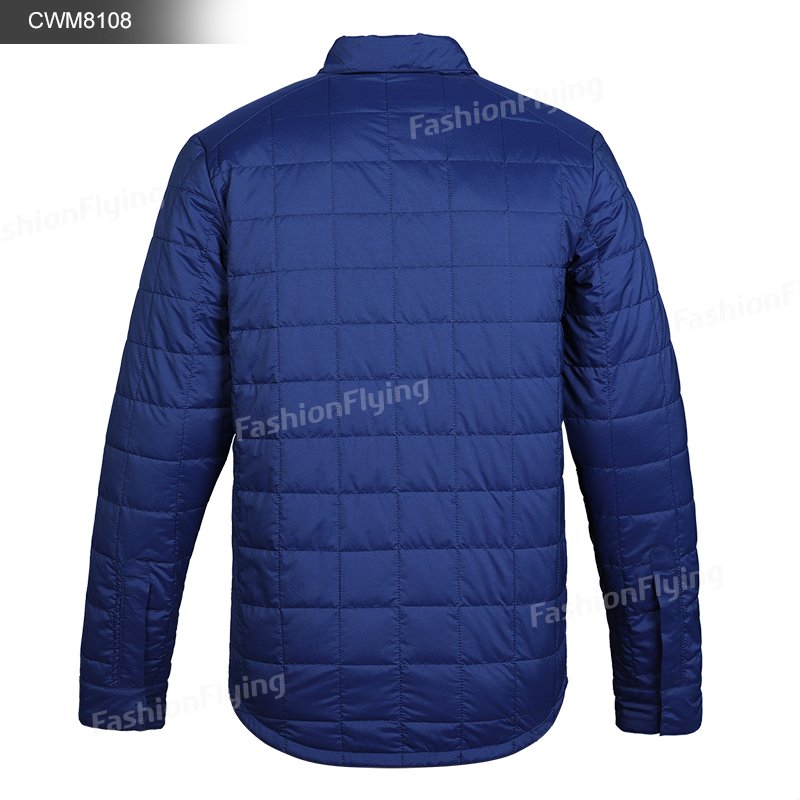 Men's Casual Style Winter Jacket Lightweight Quilted Insulated Outwear Zipper Closure Warm Breathable Fabric Pocket Decoration
