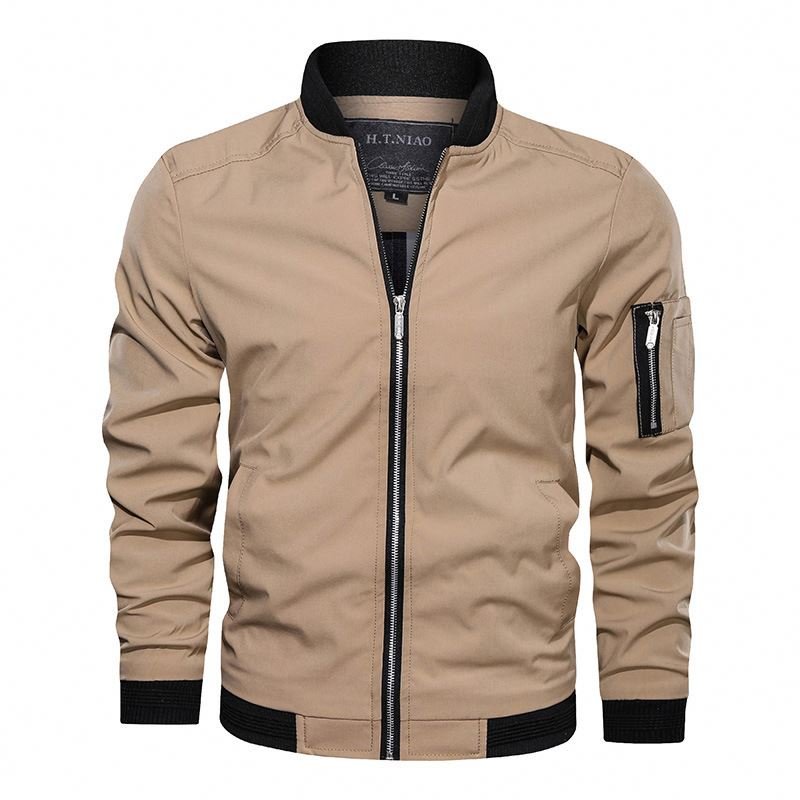 Custom Logo Bomber Jacket Men Oem Streetwear Zip up Jackets Baseball Varsity Fashion Coats Plus Size Men's Jackets for Men 2021