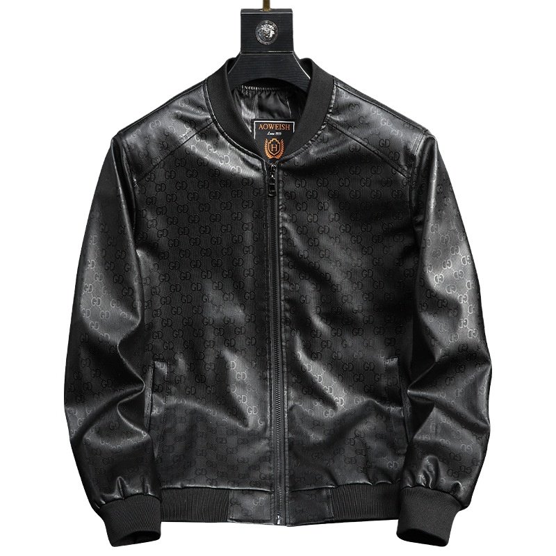 men's coats spot casual pu leather jacket high qualityStand Stand up collar leather motorcycle Men's jackets