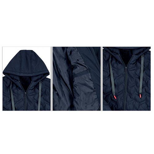 Classic Hoodie Winter Bubble Printed Puffer Jacket Padded Jacket Warm Woven Loose for Men Stand Woven Fabric Casual 100% Nylon