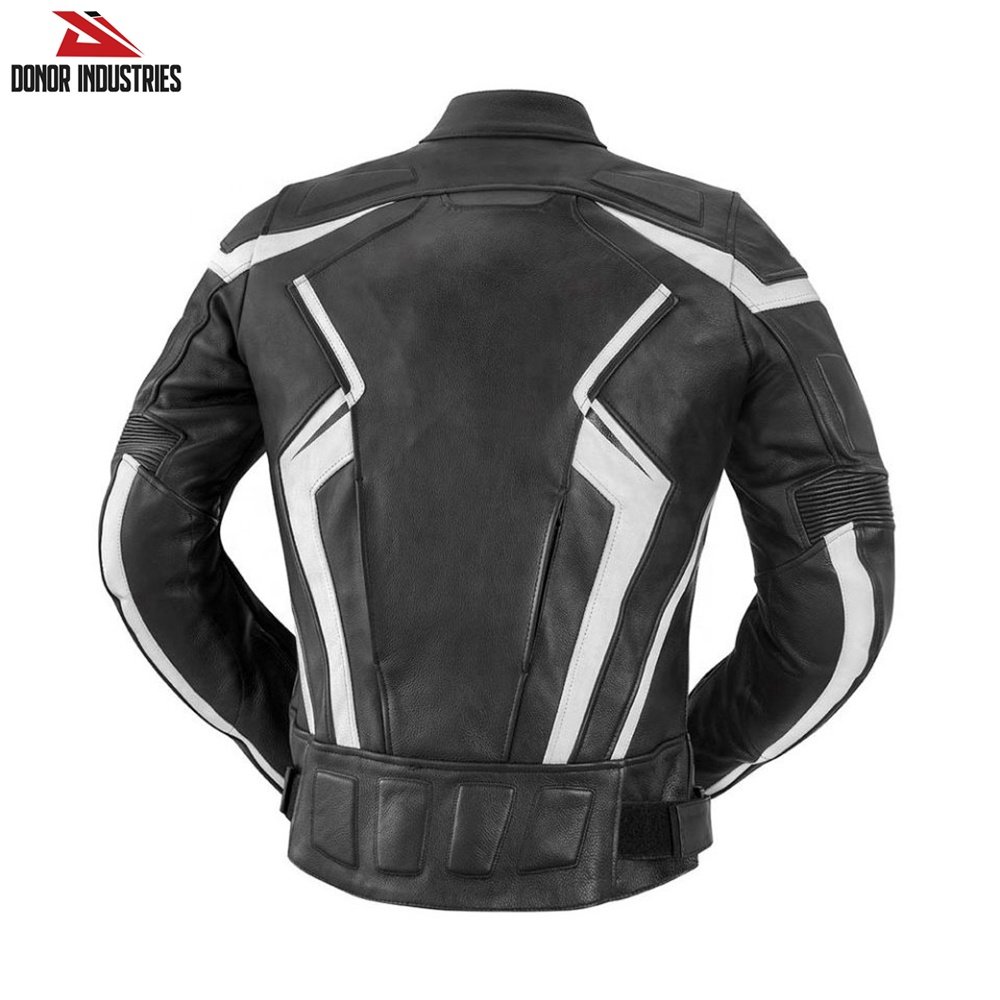 2023 Good-Looking Best Selling Motorbike Leather Jacket, Fashion Racing Motorbike Padded Leather Jacket For Men
