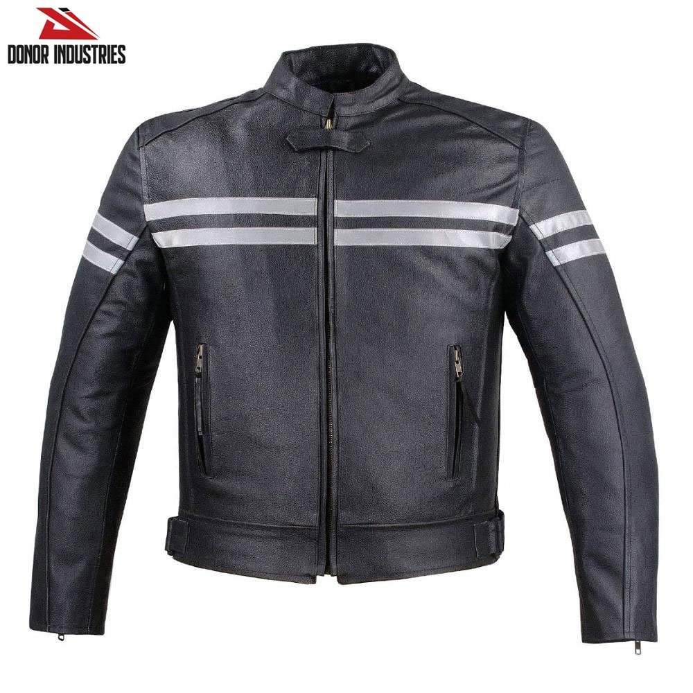 2023 Good-Looking Best Selling Motorbike Leather Jacket, Fashion Racing Motorbike Padded Leather Jacket For Men