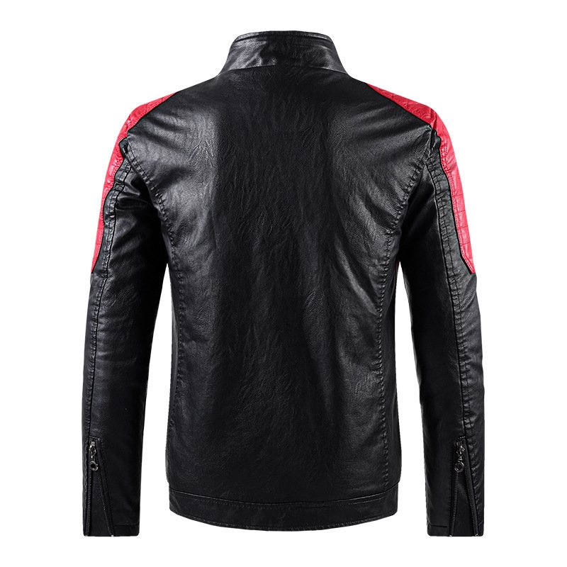 Wholesale Men's Jackets slim new PU leather cycling motorcycle jacket men bomber leather jacket