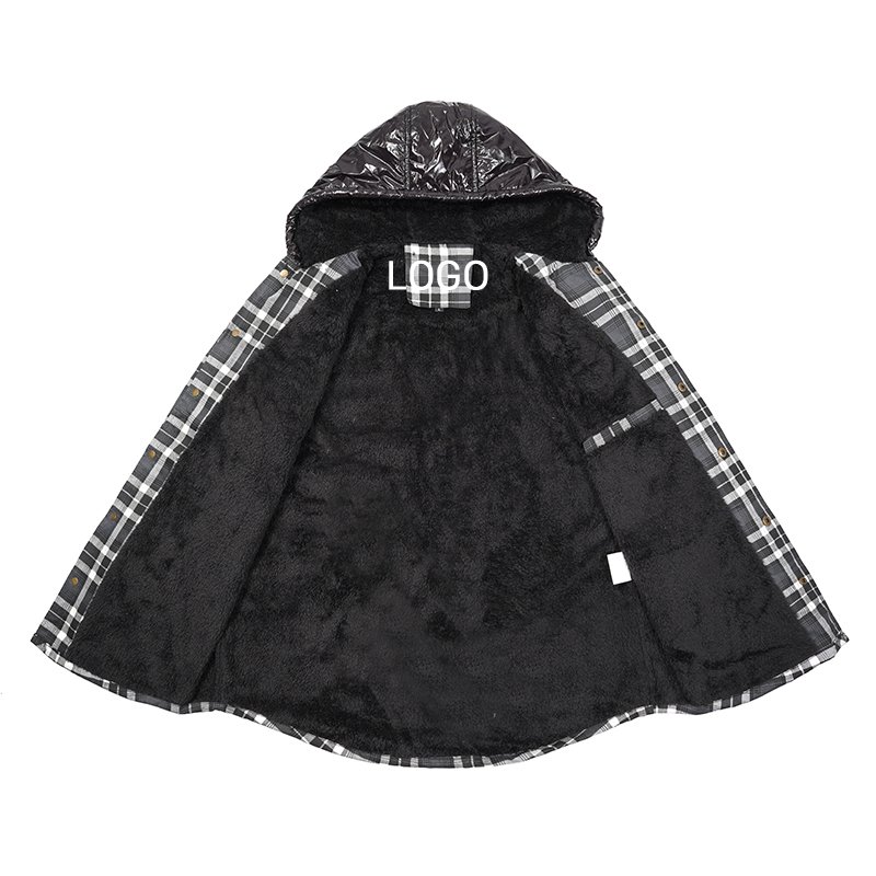 CARANFIER Men's Winter Plaid Puffer Jacket Hoodie Quilt Thermal Fashion Clothes New Design Thick Outwear Free LOGO OEM