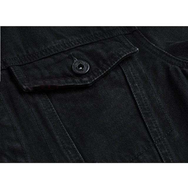 Fast Delivery ZhongShan Dragon Uniform Wholesale Plain Washed Cotton Casual Black Men's Denim Jeans Jacket