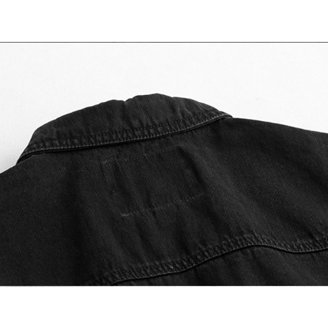 Fast Delivery ZhongShan Dragon Uniform Wholesale Plain Washed Cotton Casual Black Men's Denim Jeans Jacket